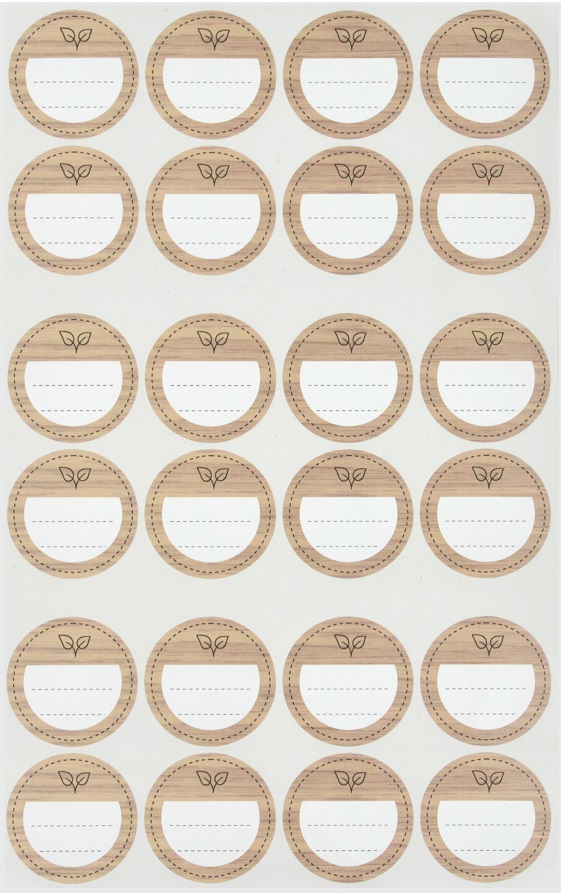 etykiety z przyprawami okrągłe na słoiczki