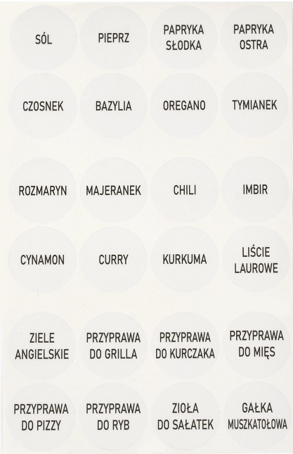 etykiety przezroczyste